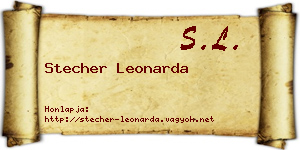 Stecher Leonarda névjegykártya
